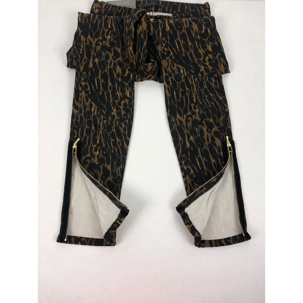 7 For All Mankind Womens 24 Jeans Legging Animal Print The Skinny Stretch NWT